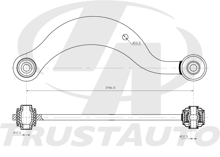 Рычаг RR поперечный верхний Auris Avensis 08- TRUSTAUTO HCA6265