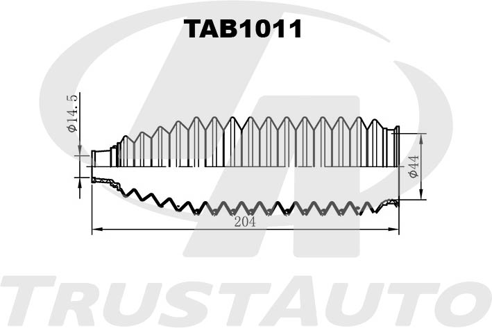 ПЫЛЬНИК РУЛЕВОЙ РЕЙКИ (TA) TAB1011 TRUSTAUTO TAB1011