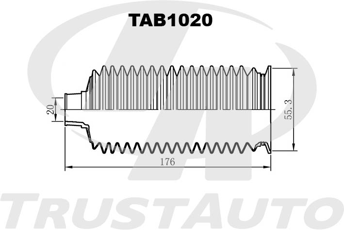 ПЫЛЬНИК РУЛЕВОЙ РЕЙКИ (TA) TAB1020 TRUSTAUTO TAB1020