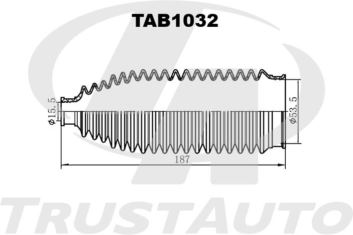 Пыльник рулевой рейки (TA) TRUSTAUTO TAB1032