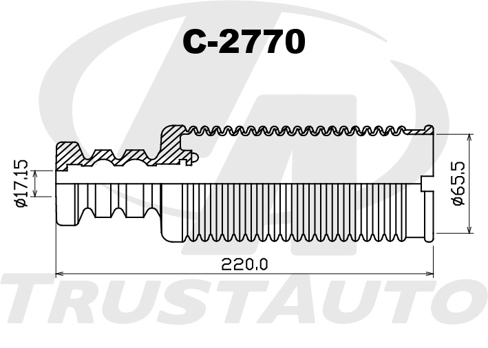Защитный комплект амортизатора (TA), C-2770