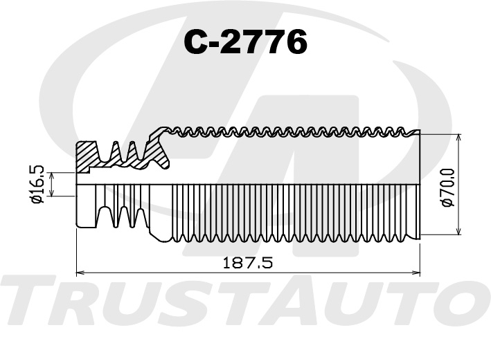 Защитный комплект амортизатора (TA), C-2776