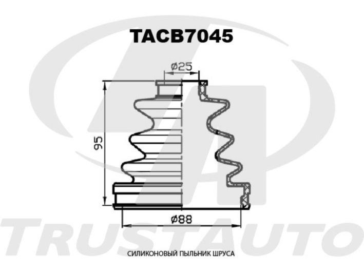 Фото пыльник привода силиконовый (ta); tacb7045